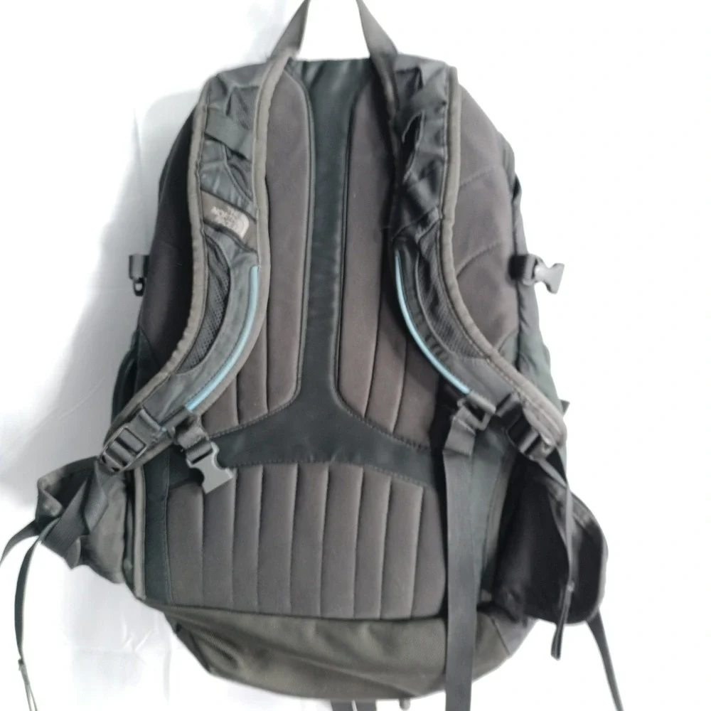 The North Face Surge Backpack Light Blue Gray Hiking Travel Commuter Bag s12